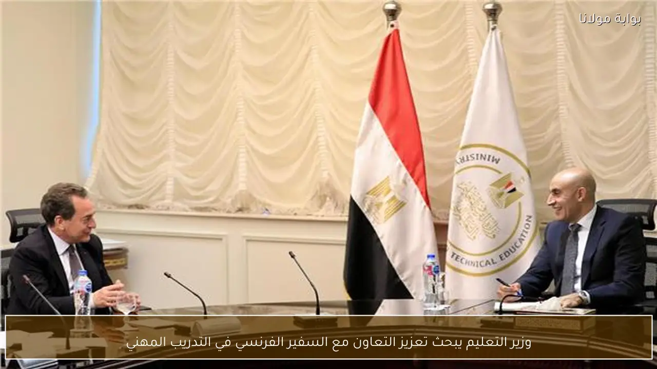 وزير التعليم يبحث تعزيز التعاون مع السفير الفرنسي في التدريب المهني
