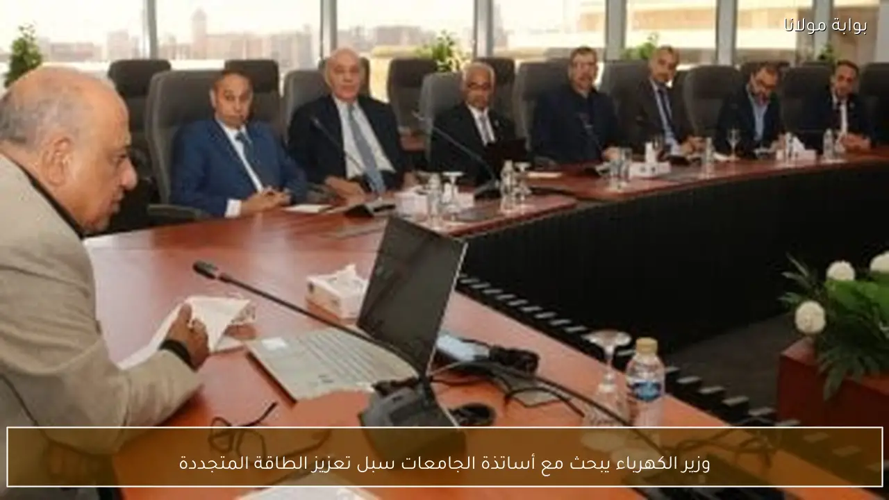 وزير الكهرباء يبحث مع أساتذة الجامعات سبل تعزيز الطاقة المتجددة