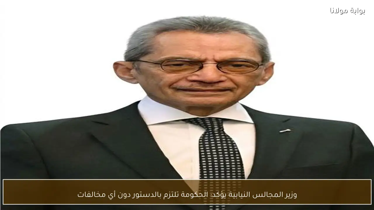 وزير المجالس النيابية يؤكد: الحكومة تلتزم بالدستور دون أي مخالفات
