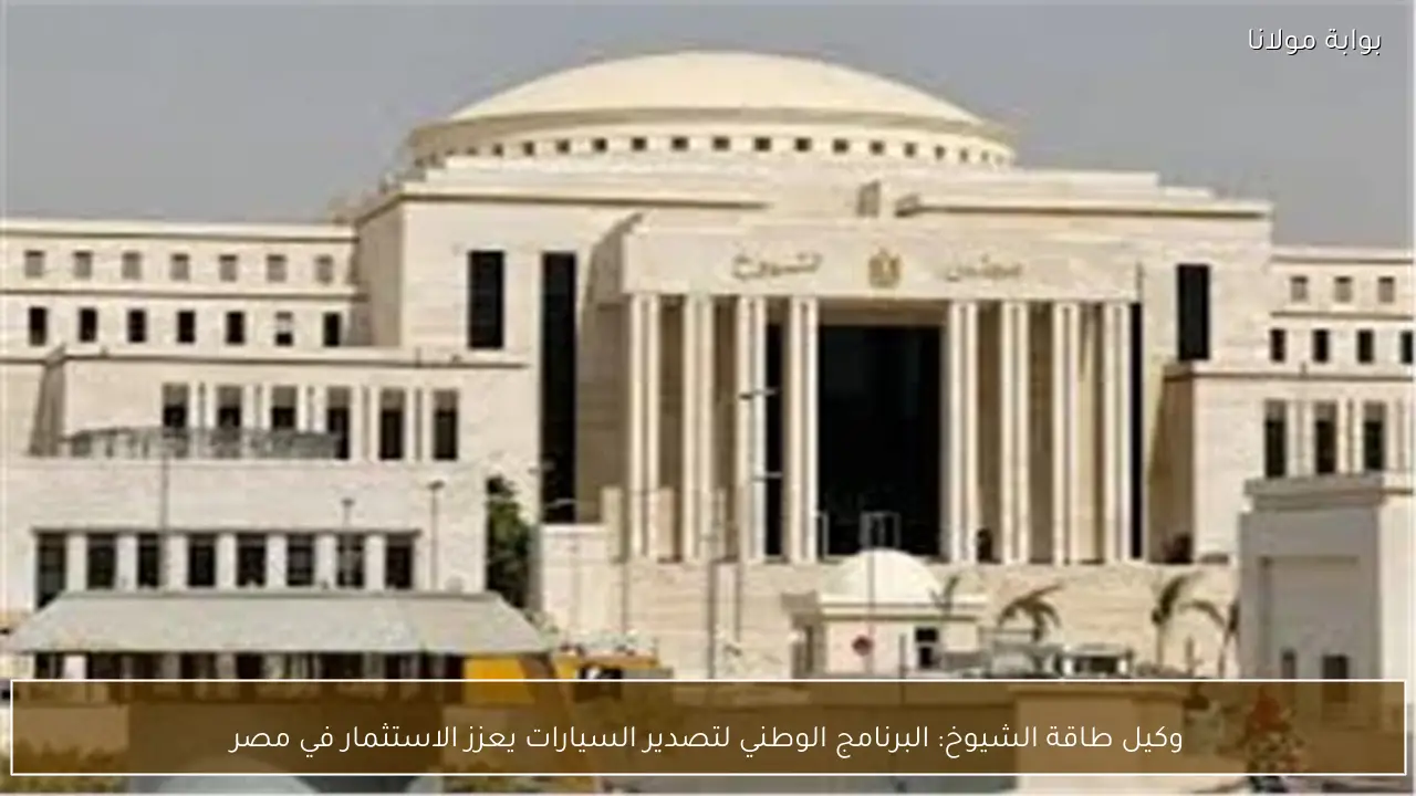 وكيل طاقة الشيوخ: البرنامج الوطني لتصدير السيارات يعزز الاستثمار في مصر