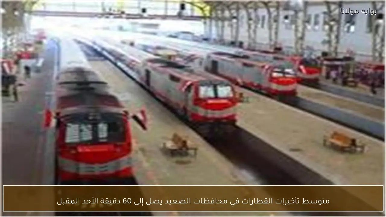 متوسط تأخيرات القطارات في محافظات الصعيد يصل إلى 60 دقيقة الأحد المقبل
