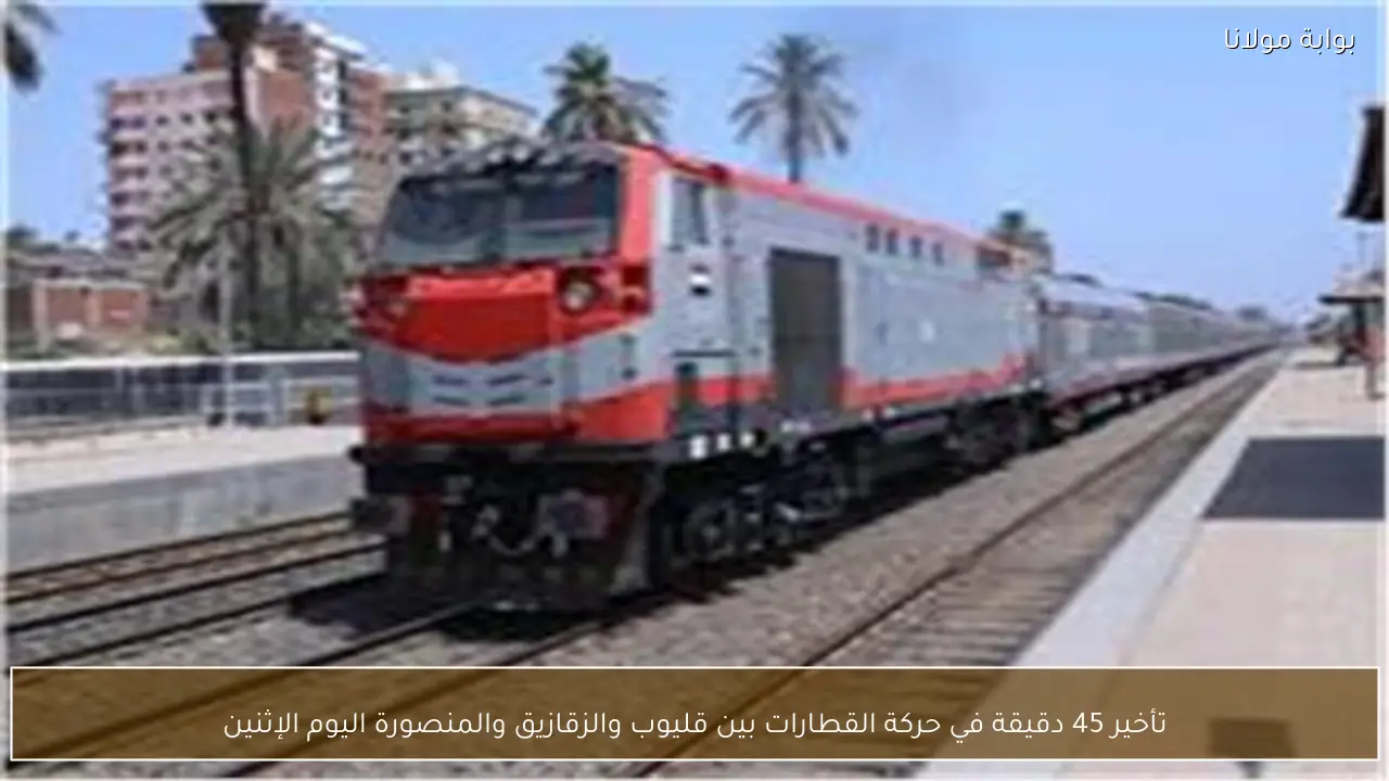 تأخير 45 دقيقة في حركة القطارات بين قليوب والزقازيق والمنصورة اليوم الإثنين