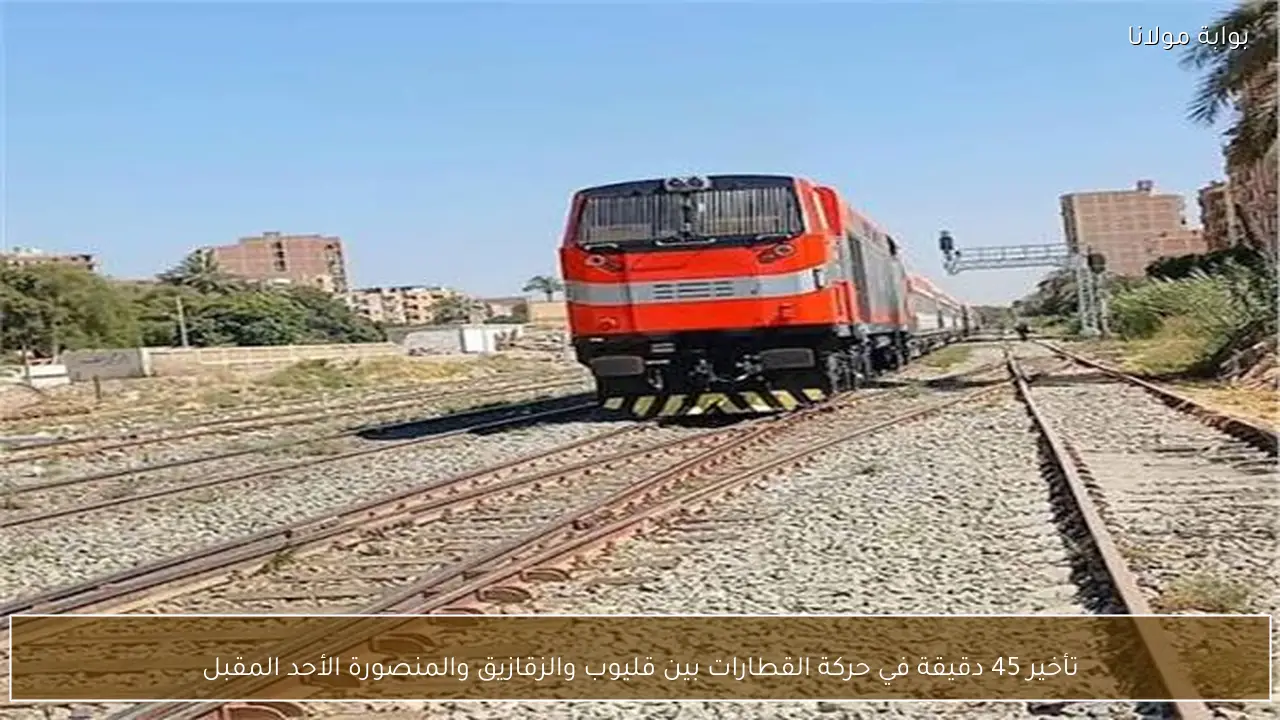 تأخير 45 دقيقة في حركة القطارات بين قليوب والزقازيق والمنصورة الأحد المقبل