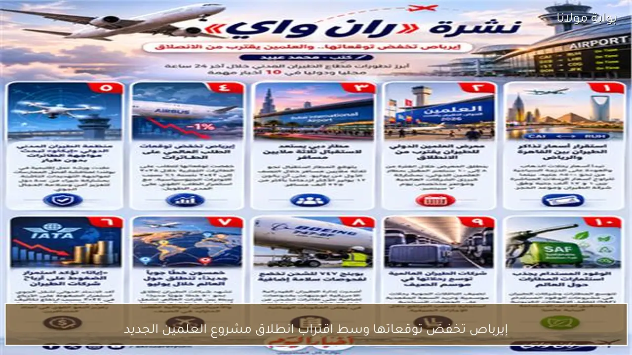إيرباص تخفض توقعاتها وسط اقتراب انطلاق مشروع العلمين الجديد