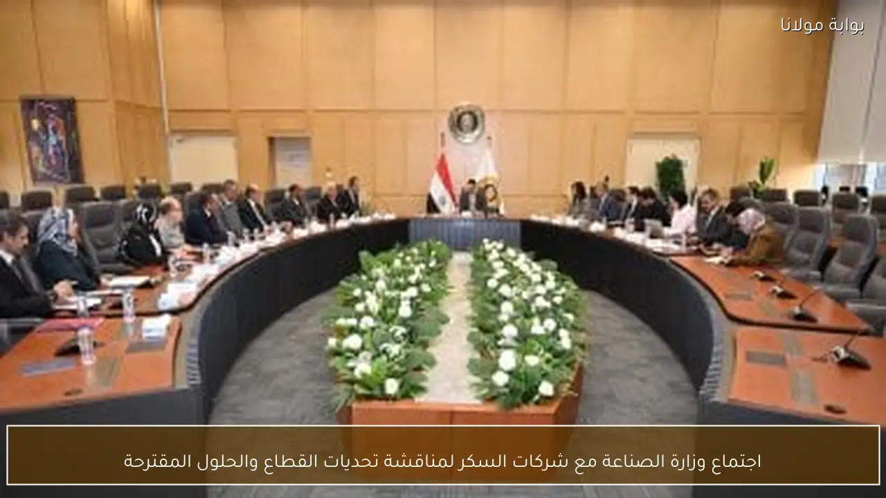 اجتماع وزارة الصناعة مع شركات السكر لمناقشة تحديات القطاع والحلول المقترحة