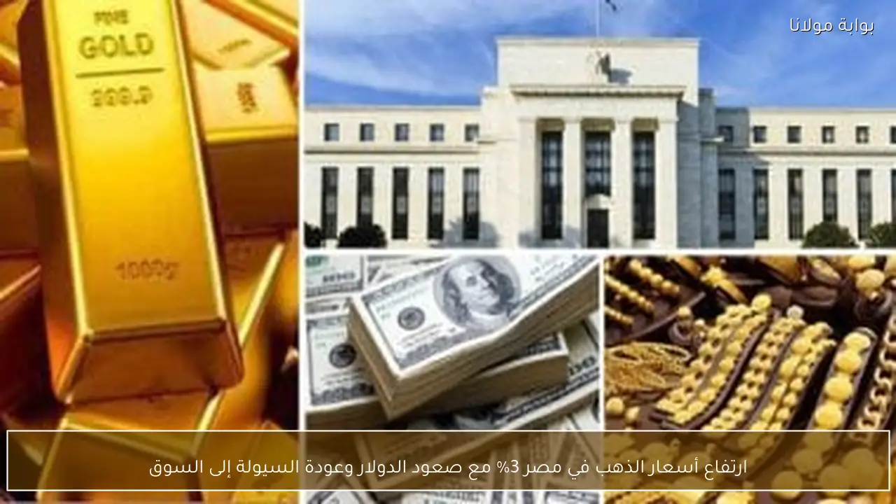 ارتفاع أسعار الذهب في مصر 3% مع صعود الدولار وعودة السيولة إلى السوق