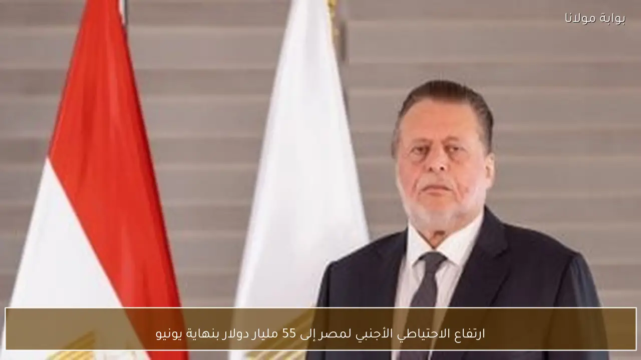 ارتفاع الاحتياطي الأجنبي لمصر إلى 55 مليار دولار بنهاية يونيو