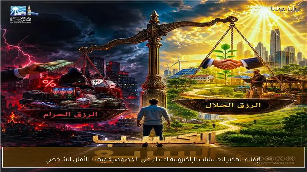 الإفتاء: تهكير الحسابات الإلكترونية اعتداء على الخصوصية ويهدد الأمان الشخصي