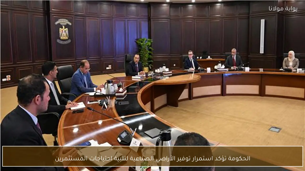 الحكومة تؤكد استمرار توفير الأراضي الصناعية لتلبية احتياجات المستثمرين