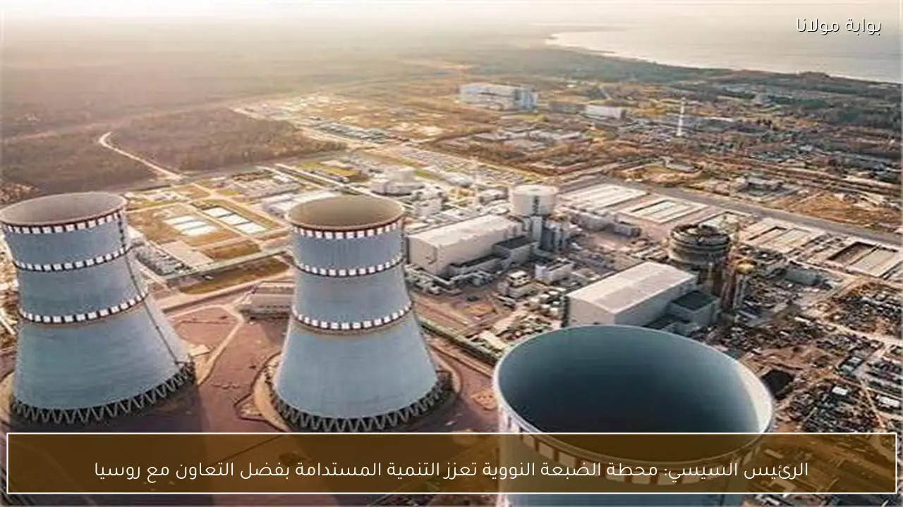 الرئيس السيسي: محطة الضبعة النووية تعزز التنمية المستدامة بفضل التعاون مع روسيا