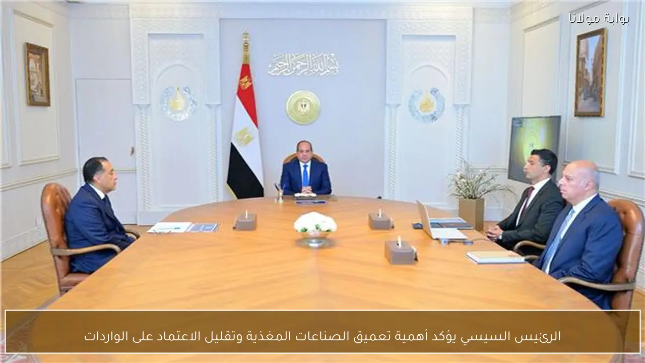 الرئيس السيسي يؤكد أهمية تعميق الصناعات المغذية وتقليل الاعتماد على الواردات