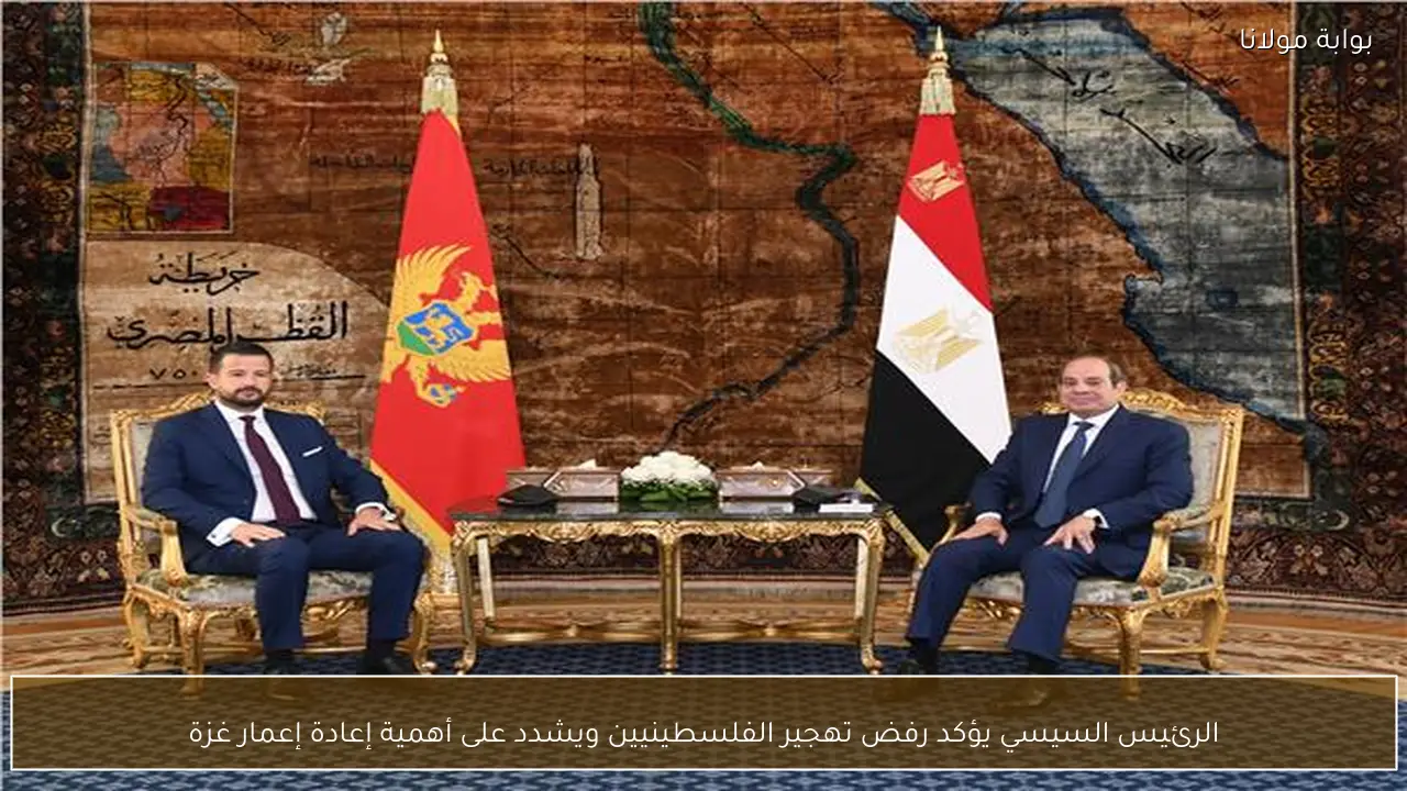 الرئيس السيسي يؤكد رفض تهجير الفلسطينيين ويشدد على أهمية إعادة إعمار غزة