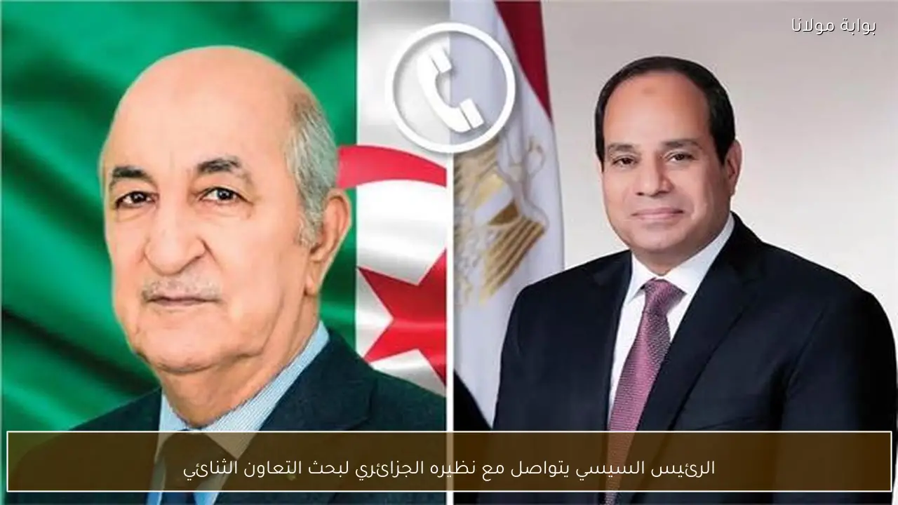 الرئيس السيسي يتواصل مع نظيره الجزائري لبحث التعاون الثنائي