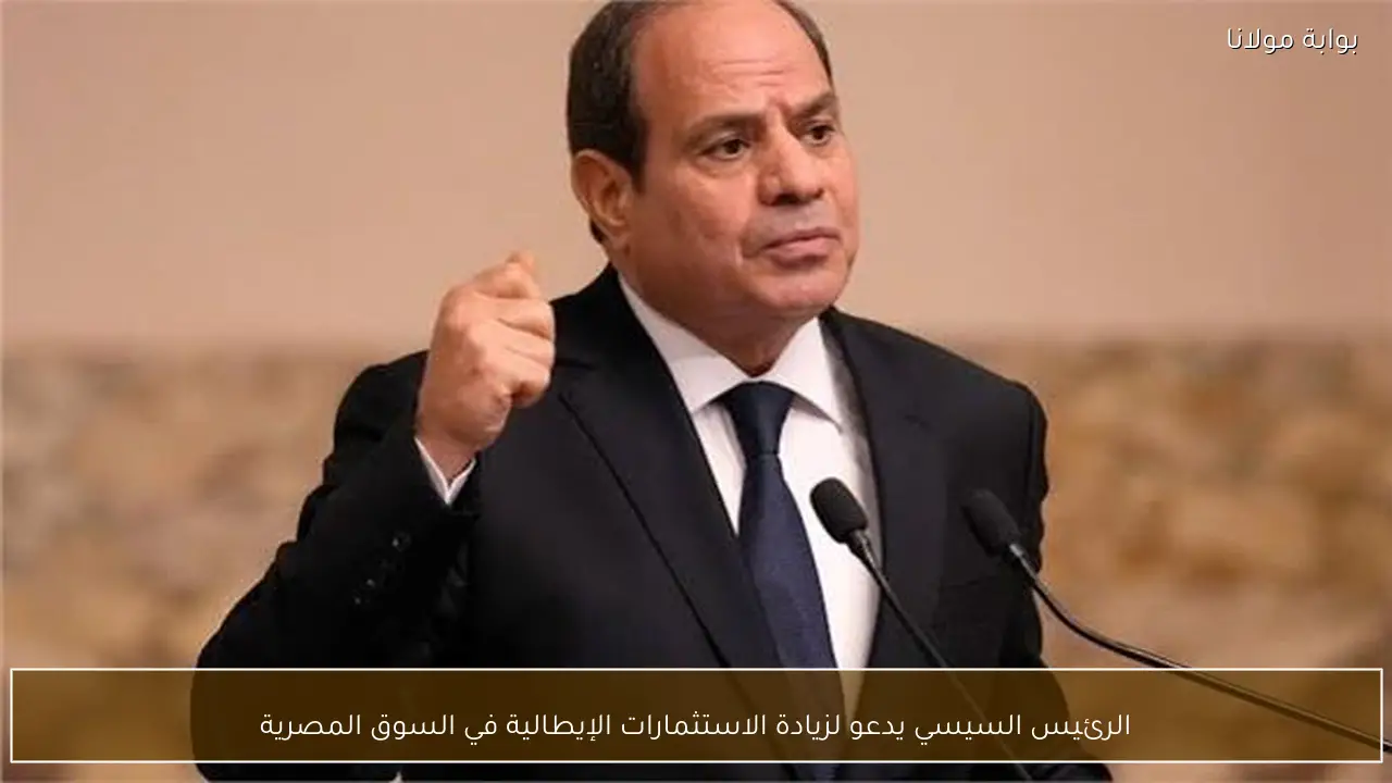 الرئيس السيسي يدعو لزيادة الاستثمارات الإيطالية في السوق المصرية