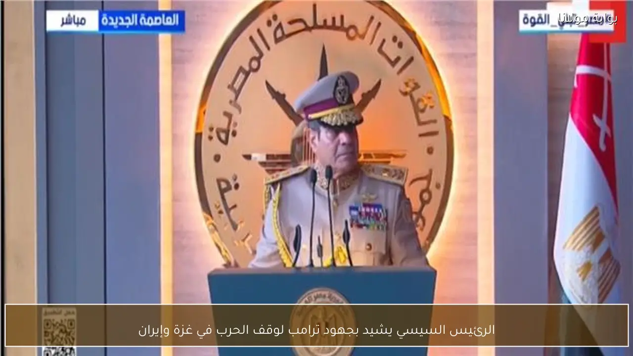 الرئيس السيسي يشيد بجهود ترامب لوقف الحرب في غزة وإيران
