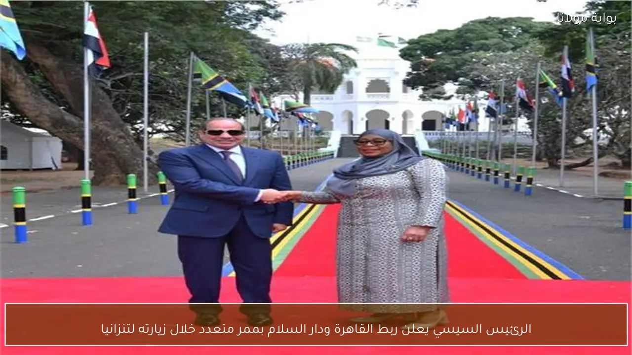 الرئيس السيسي يعلن ربط القاهرة ودار السلام بممر متعدد خلال زيارته لتنزانيا