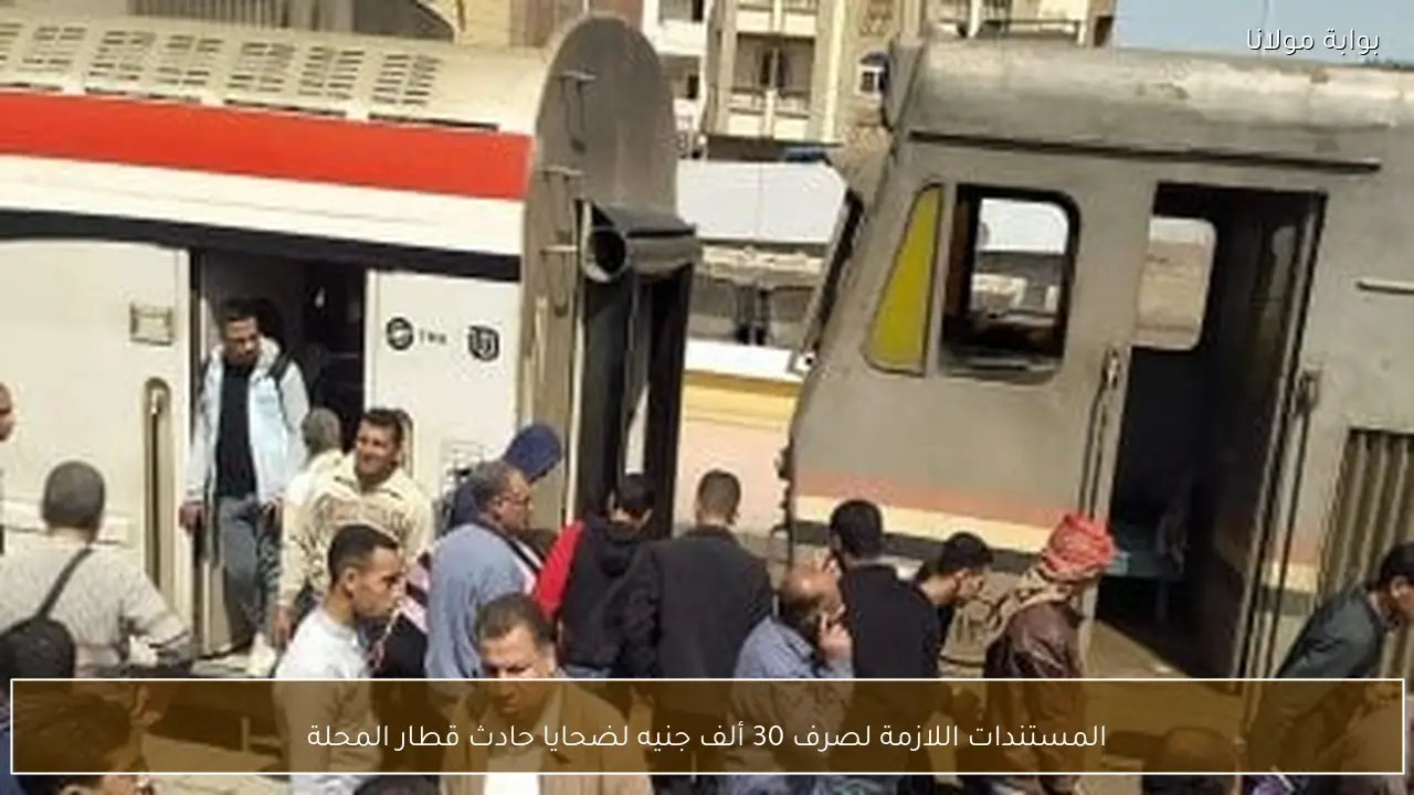 المستندات اللازمة لصرف 30 ألف جنيه لضحايا حادث قطار المحلة