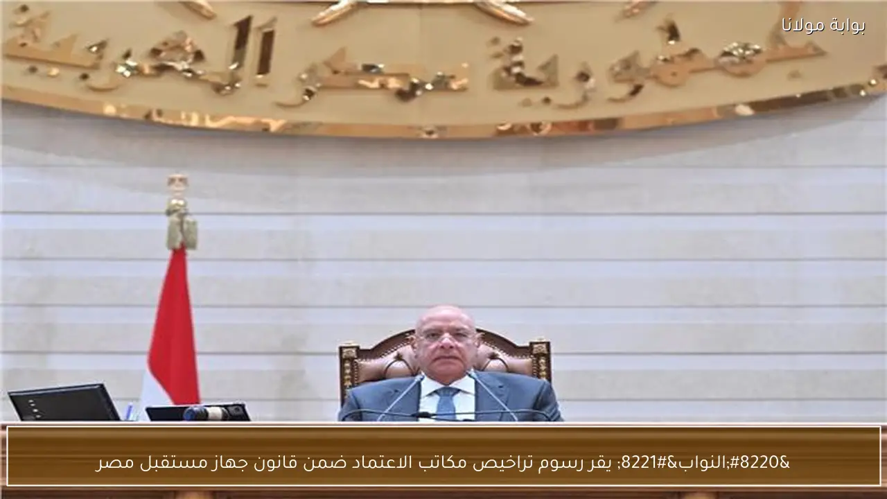 “النواب” يقر رسوم تراخيص مكاتب الاعتماد ضمن قانون جهاز مستقبل مصر