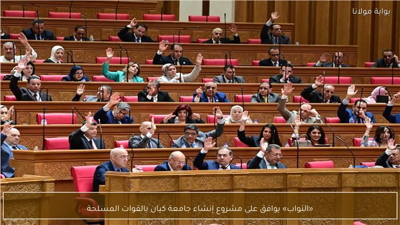 «النواب» يوافق على مشروع إنشاء جامعة كيان بالقوات المسلحة