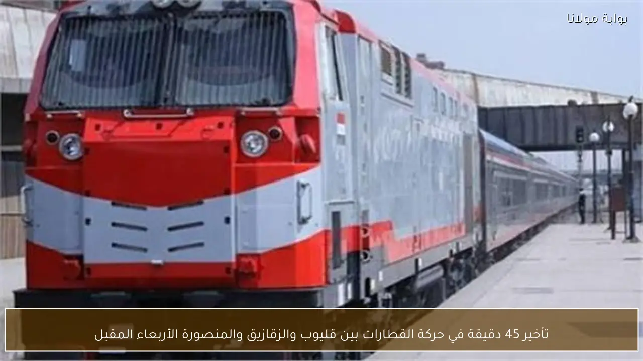 تأخير 45 دقيقة في حركة القطارات بين قليوب والزقازيق والمنصورة الأربعاء المقبل
