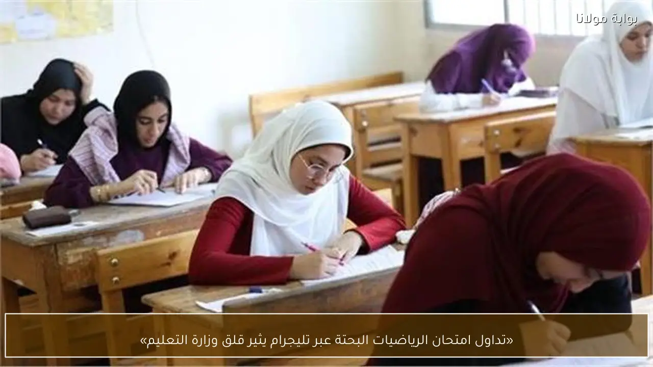 «تداول امتحان الرياضيات البحتة عبر تليجرام يثير قلق وزارة التعليم»