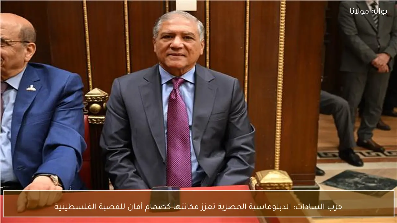 حزب السادات: الدبلوماسية المصرية تعزز مكانتها كصمام أمان للقضية الفلسطينية