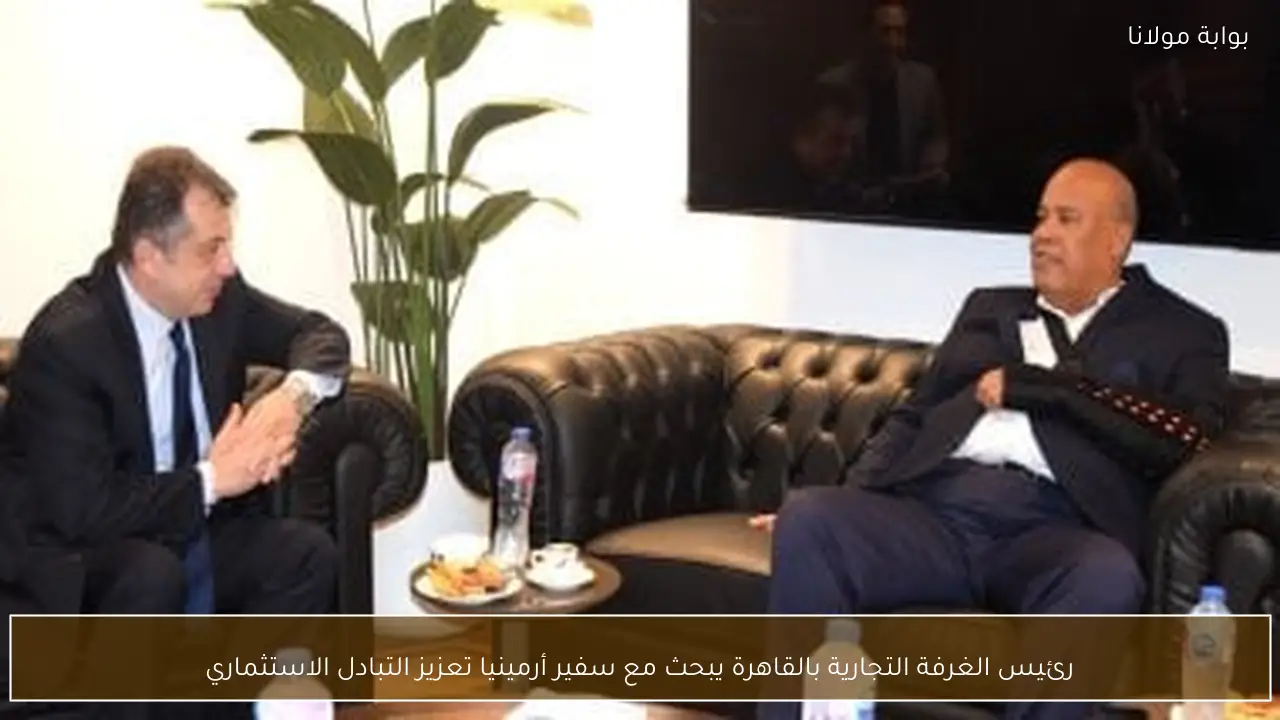 رئيس الغرفة التجارية بالقاهرة يبحث مع سفير أرمينيا تعزيز التبادل الاستثماري