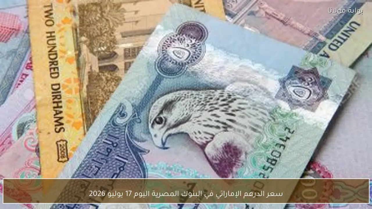 سعر الدرهم الإماراتي في البنوك المصرية اليوم 17 يوليو 2026