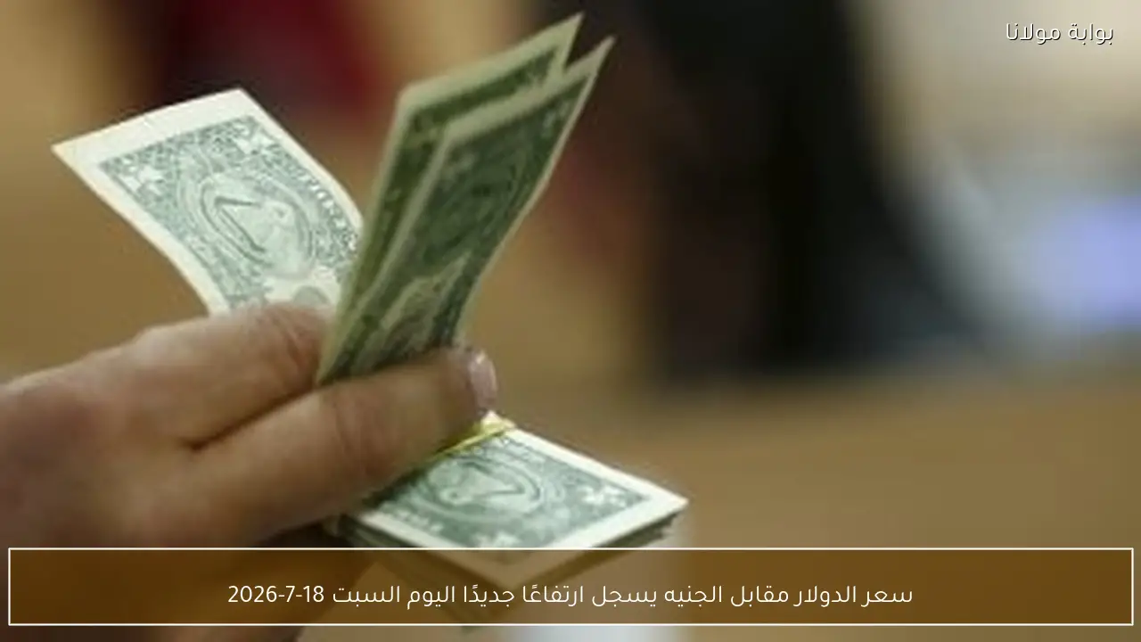سعر الدولار مقابل الجنيه يسجل ارتفاعًا جديدًا اليوم السبت 18-7-2026