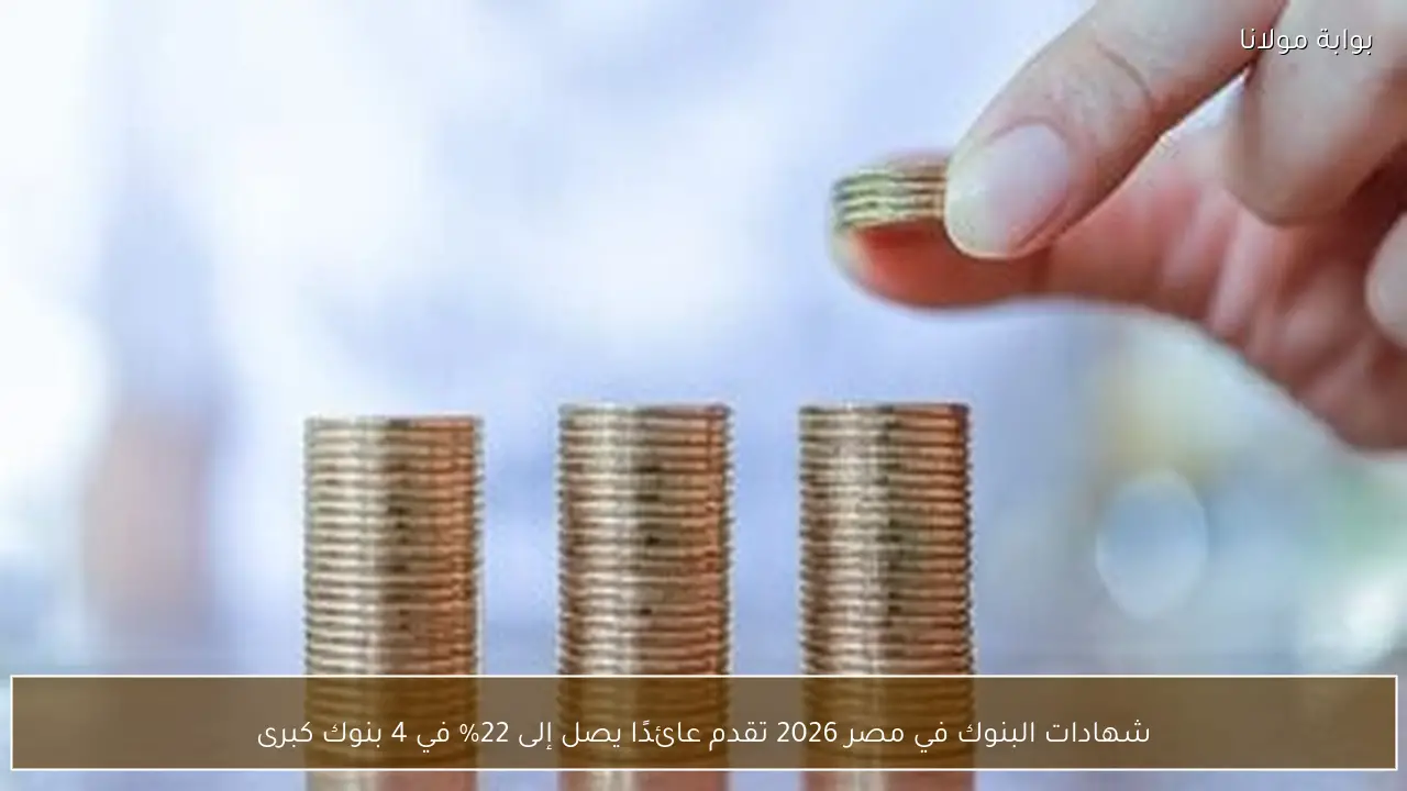 شهادات البنوك في مصر 2026 تقدم عائدًا يصل إلى 22% في 4 بنوك كبرى