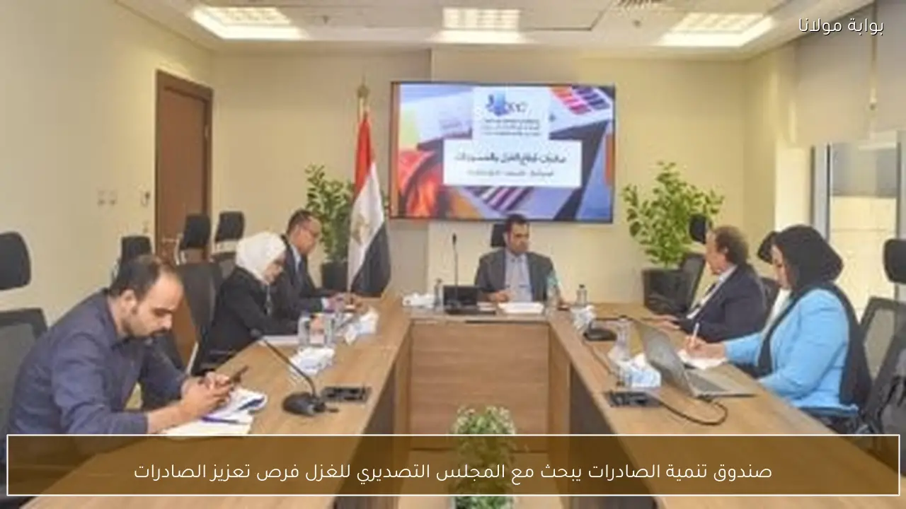 صندوق تنمية الصادرات يبحث مع المجلس التصديري للغزل فرص تعزيز الصادرات