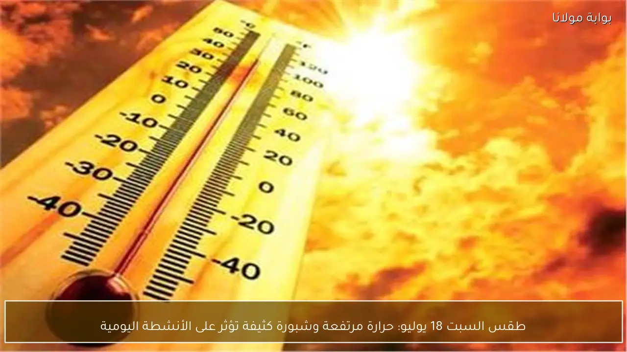 طقس السبت 18 يوليو: حرارة مرتفعة وشبورة كثيفة تؤثر على الأنشطة اليومية