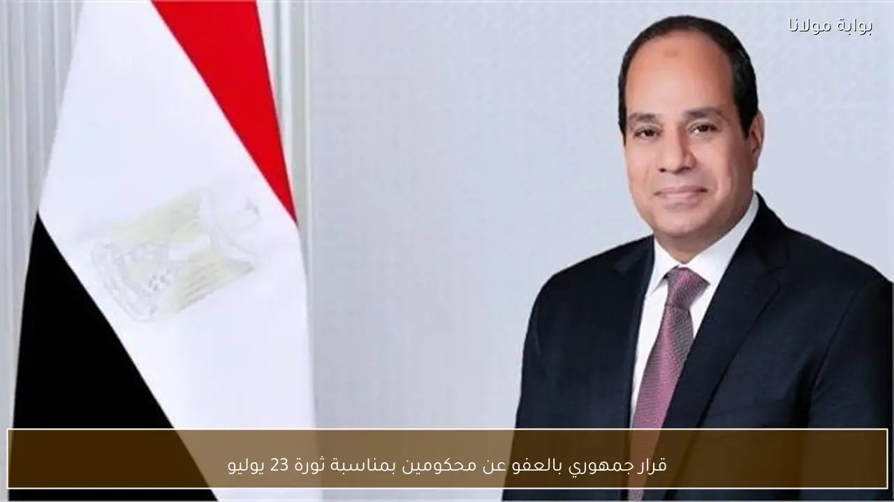 قرار جمهوري بالعفو عن محكومين بمناسبة ثورة 23 يوليو