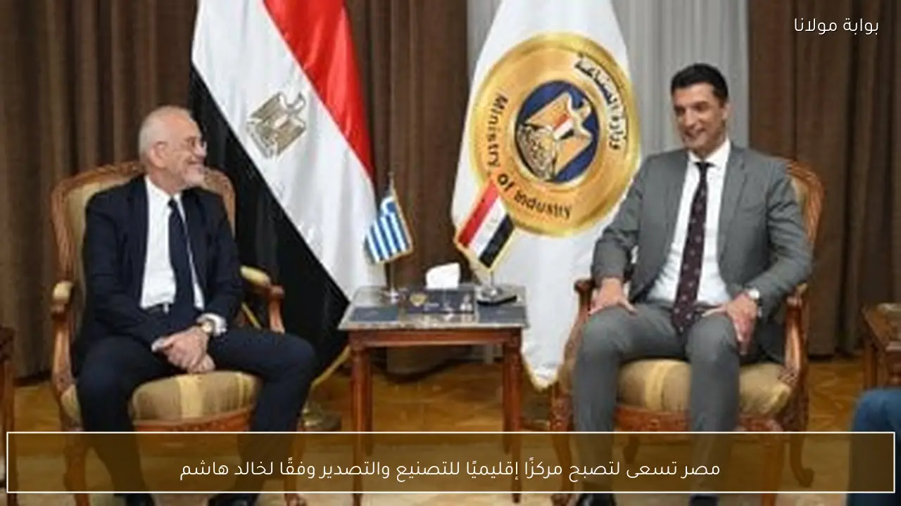 مصر تسعى لتصبح مركزًا إقليميًا للتصنيع والتصدير وفقًا لخالد هاشم