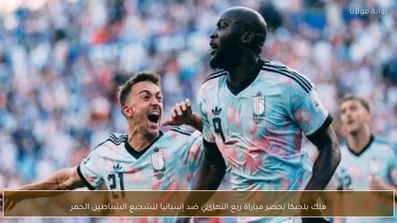 ملك بلجيكا يحضر مباراة ربع النهائي ضد إسبانيا لتشجيع الشياطين الحمر