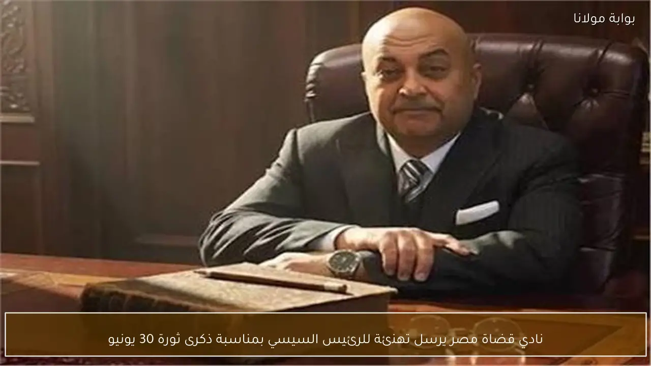 نادي قضاة مصر يرسل تهنئة للرئيس السيسي بمناسبة ذكرى ثورة 30 يونيو