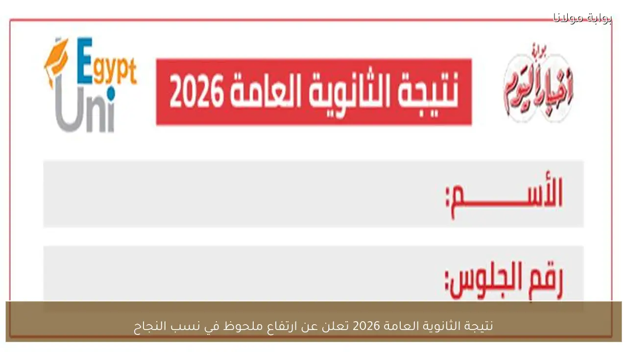 نتيجة الثانوية العامة 2026 تعلن عن ارتفاع ملحوظ في نسب النجاح