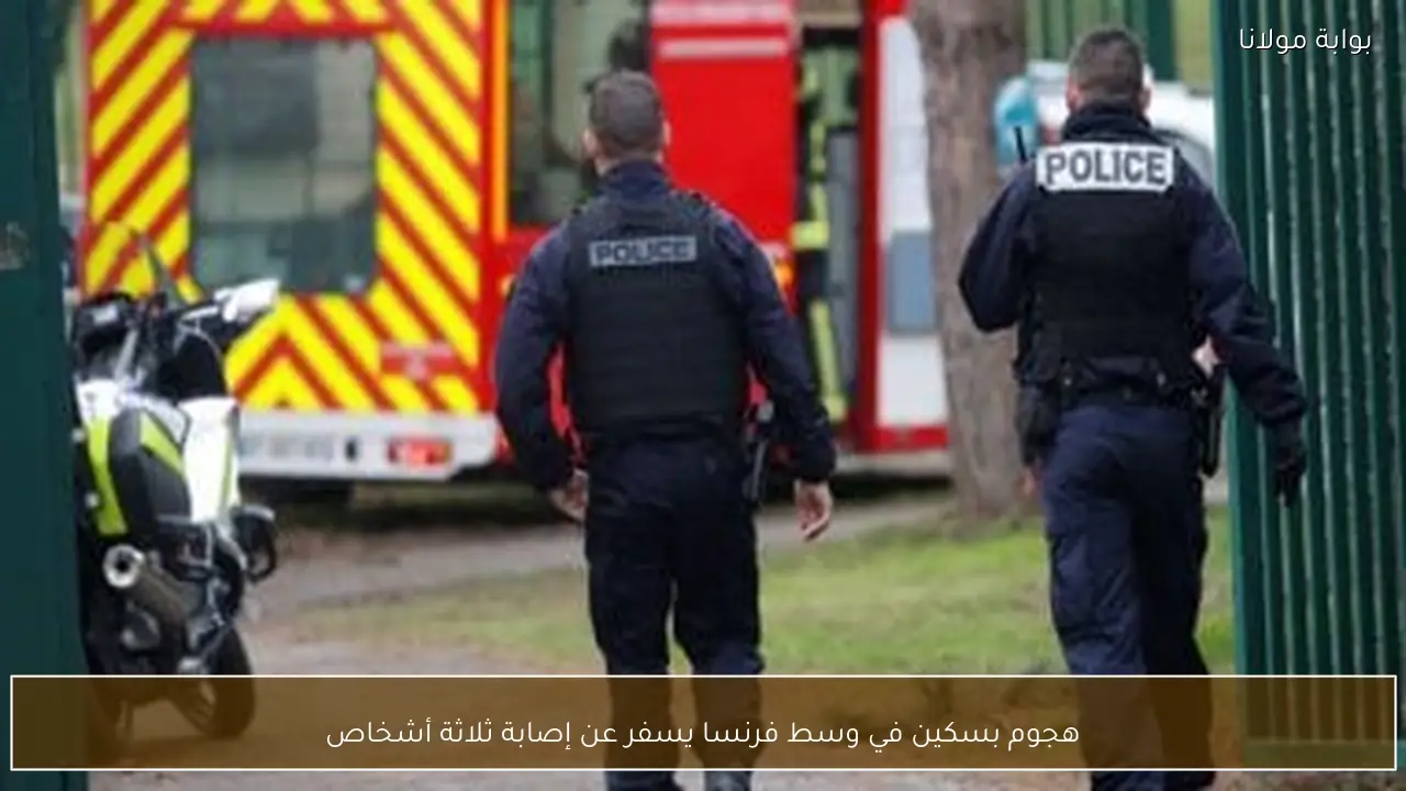 هجوم بسكين في وسط فرنسا يسفر عن إصابة ثلاثة أشخاص
