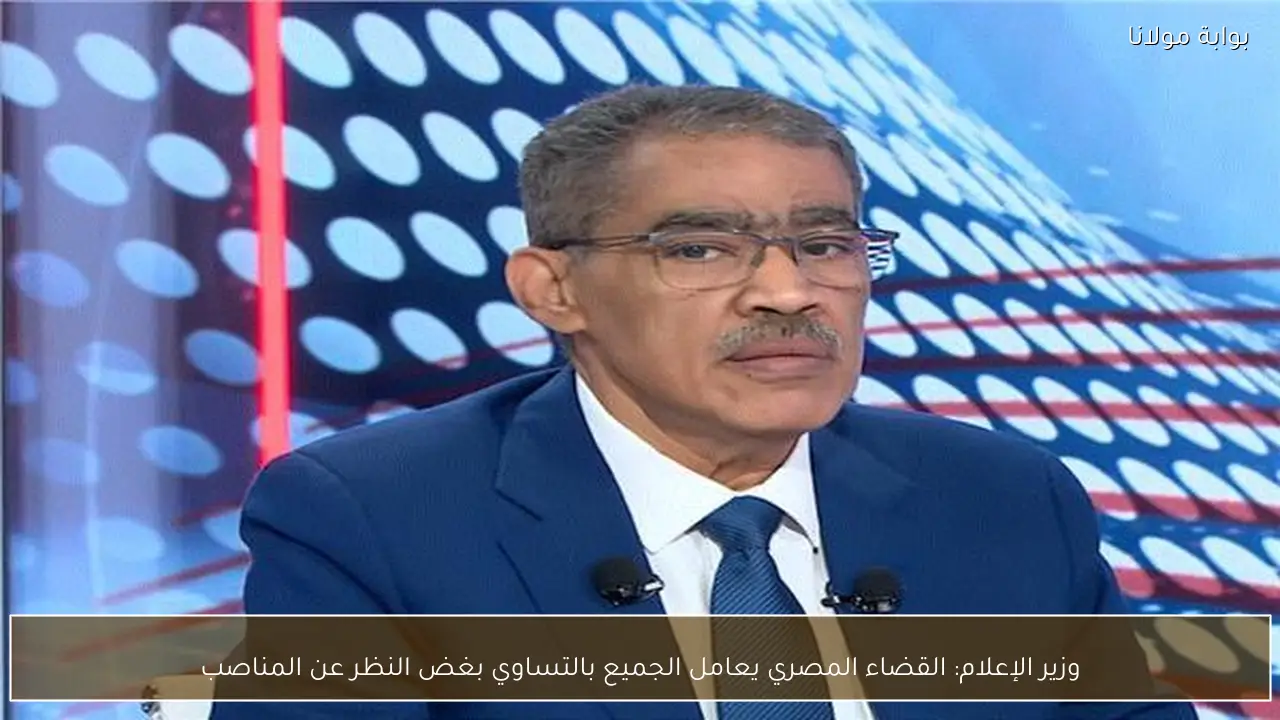 وزير الإعلام: القضاء المصري يعامل الجميع بالتساوي بغض النظر عن المناصب