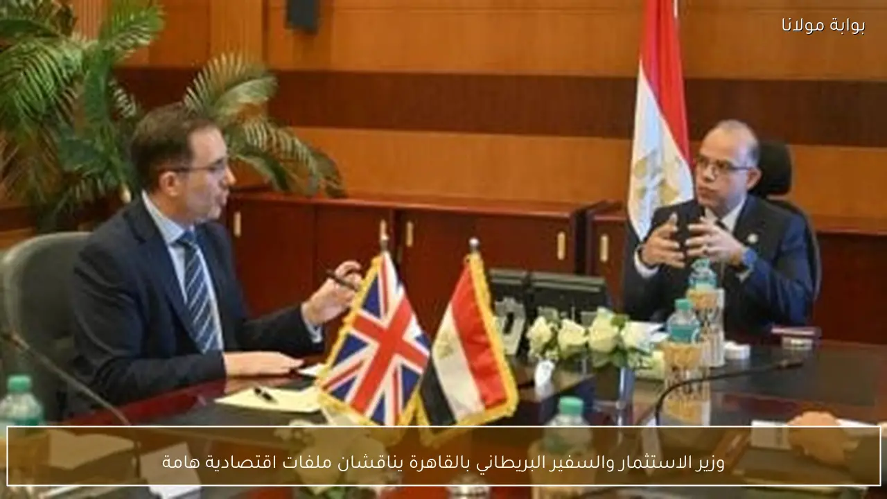 وزير الاستثمار والسفير البريطاني بالقاهرة يناقشان ملفات اقتصادية هامة