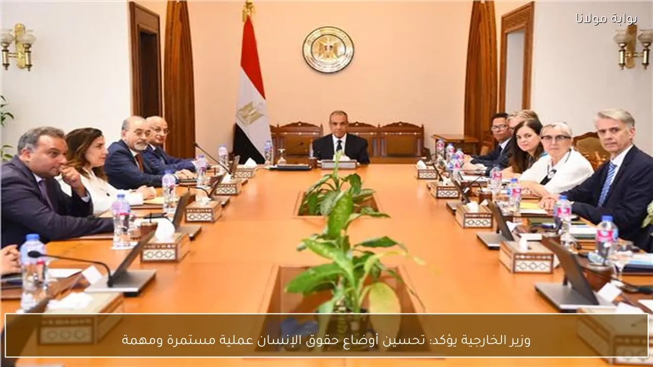 وزير الخارجية يؤكد: تحسين أوضاع حقوق الإنسان عملية مستمرة ومهمة