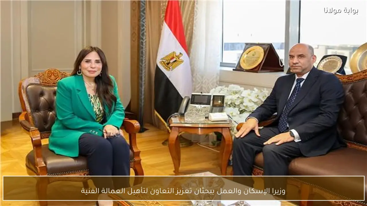 وزيرا الإسكان والعمل يبحثان تعزيز التعاون لتأهيل العمالة الفنية