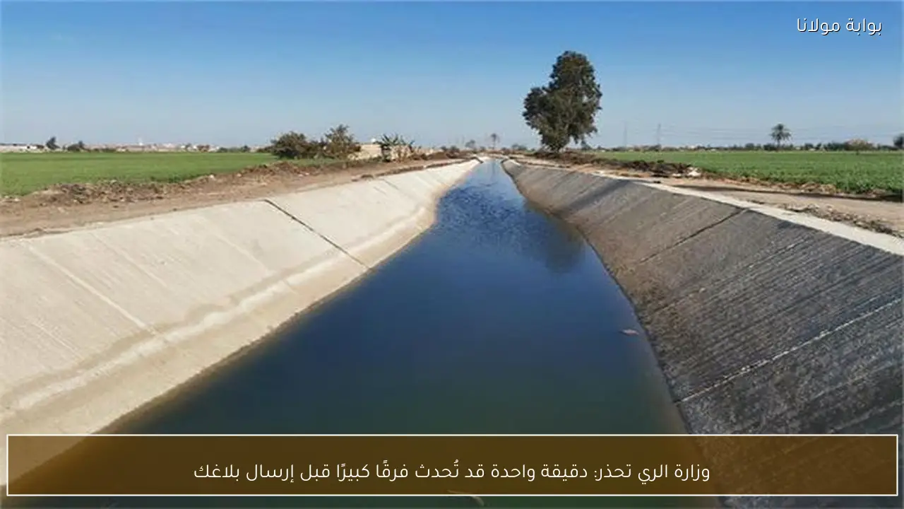 وزارة الري تحذر: دقيقة واحدة قد تُحدث فرقًا كبيرًا قبل إرسال بلاغك