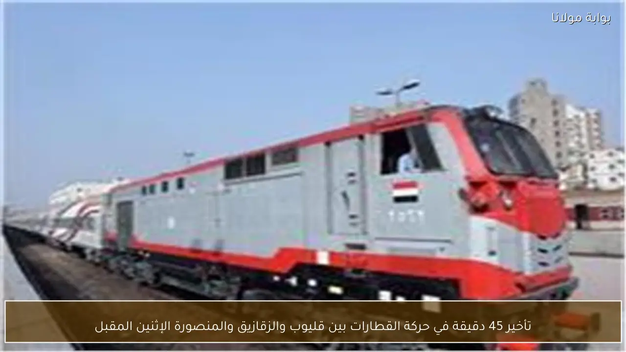 تأخير 45 دقيقة في حركة القطارات بين قليوب والزقازيق والمنصورة الإثنين المقبل