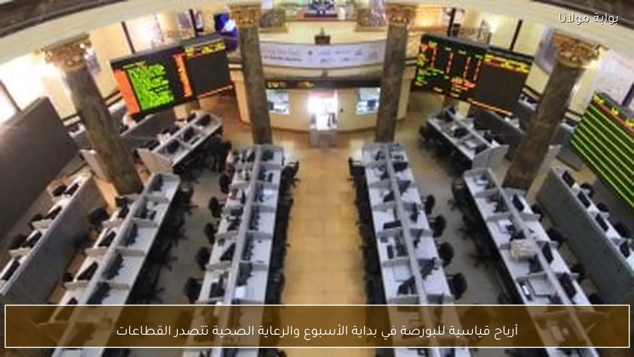 أرباح قياسية للبورصة في بداية الأسبوع والرعاية الصحية تتصدر القطاعات