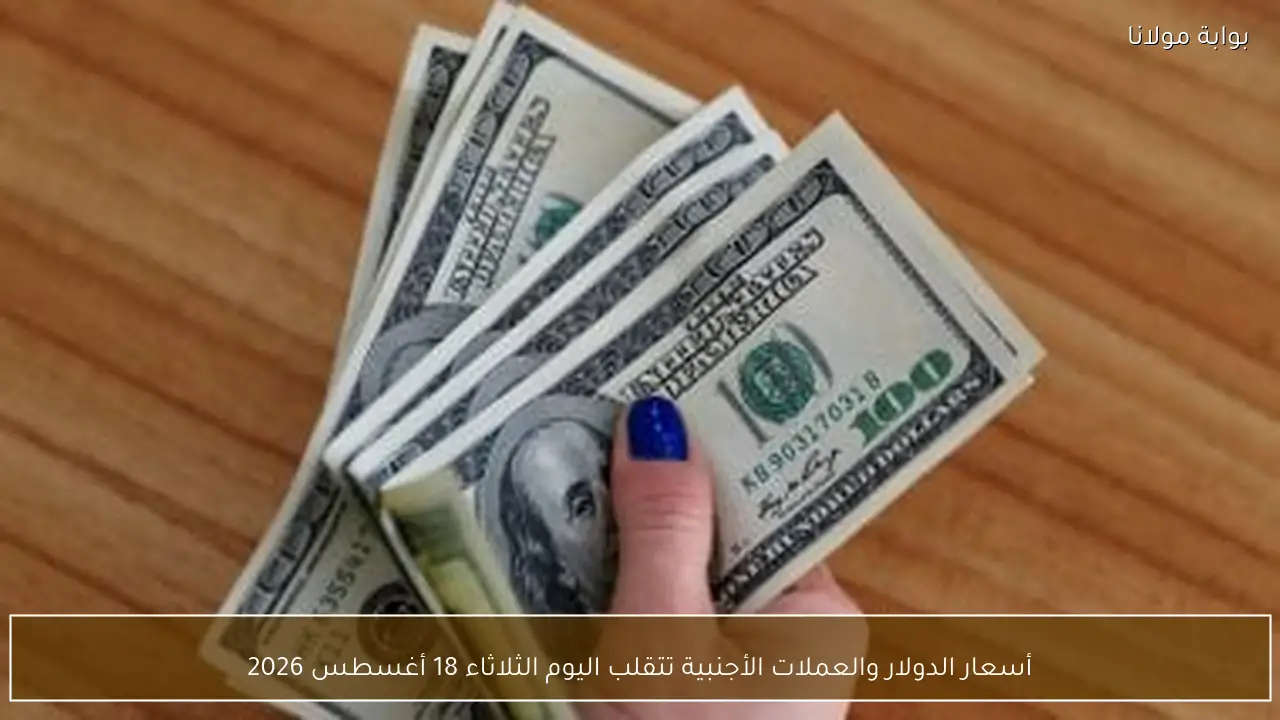 أسعار الدولار والعملات الأجنبية تتقلب اليوم الثلاثاء 18 أغسطس 2026