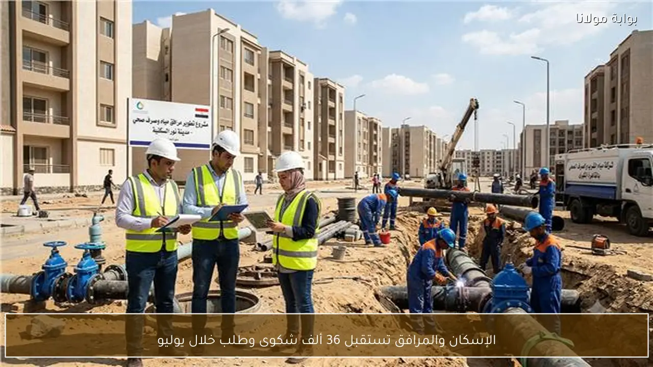 الإسكان والمرافق تستقبل 36 ألف شكوى وطلب خلال يوليو