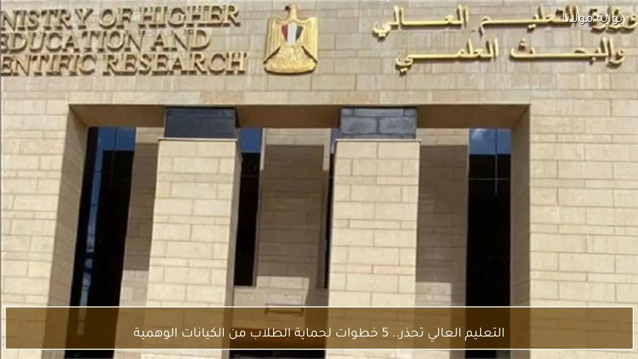 التعليم العالي تحذر.. 5 خطوات لحماية الطلاب من الكيانات الوهمية