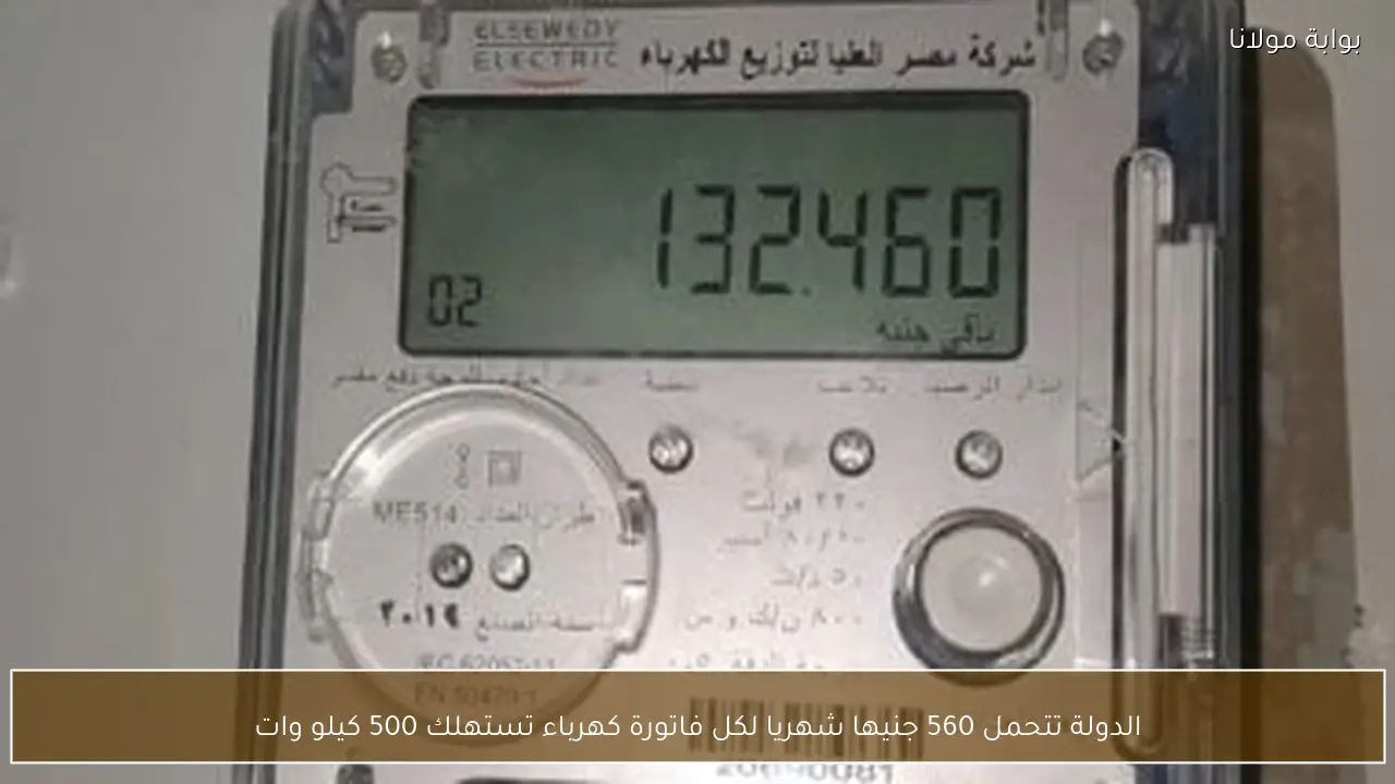 الدولة تتحمل 560 جنيها شهريا لكل فاتورة كهرباء تستهلك 500 كيلو وات