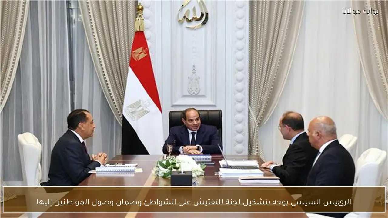 الرئيس السيسي يوجه بتشكيل لجنة للتفتيش على الشواطئ وضمان وصول المواطنين إليها